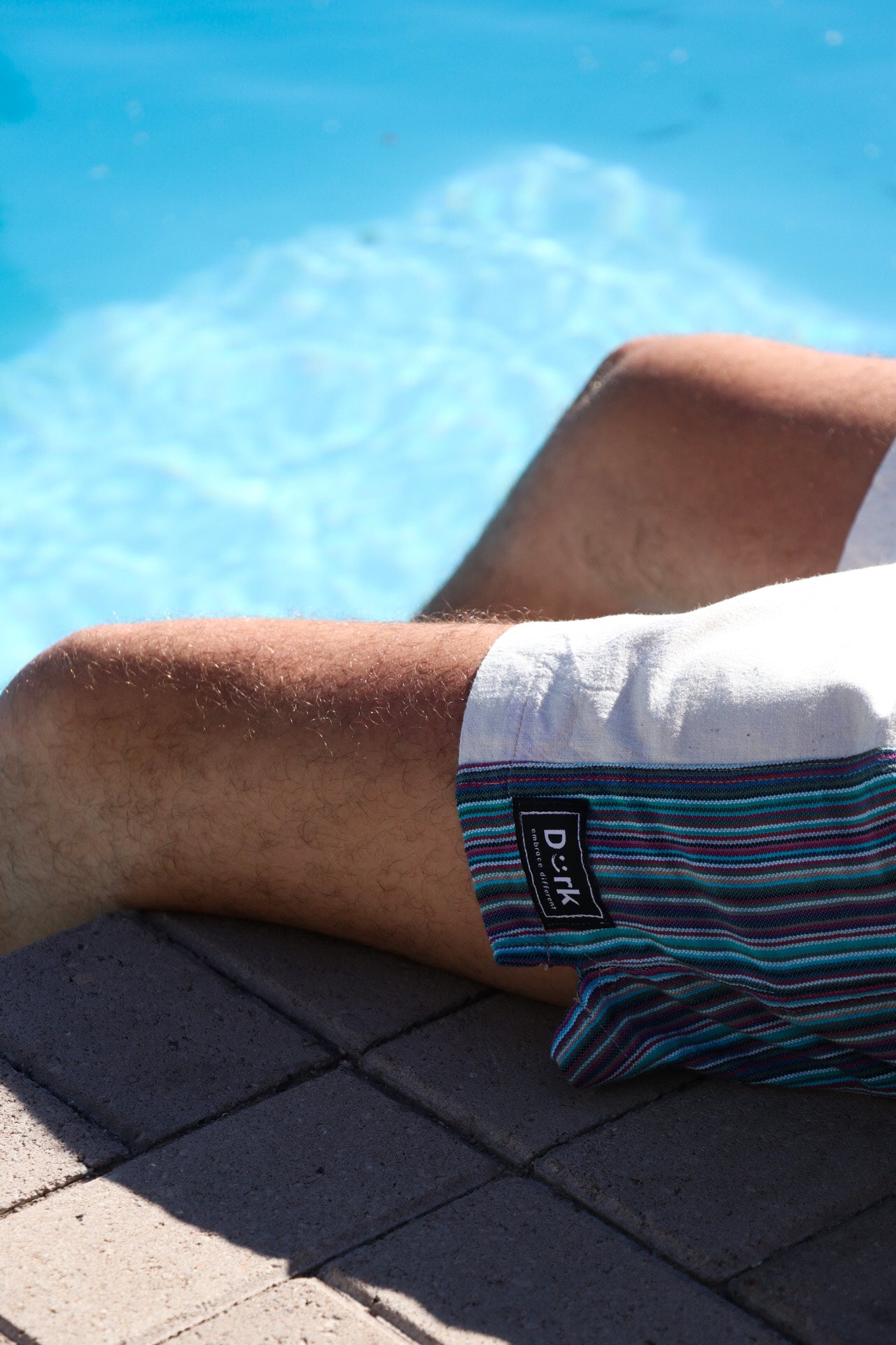 Dürk shorts Cream & Turquoise
