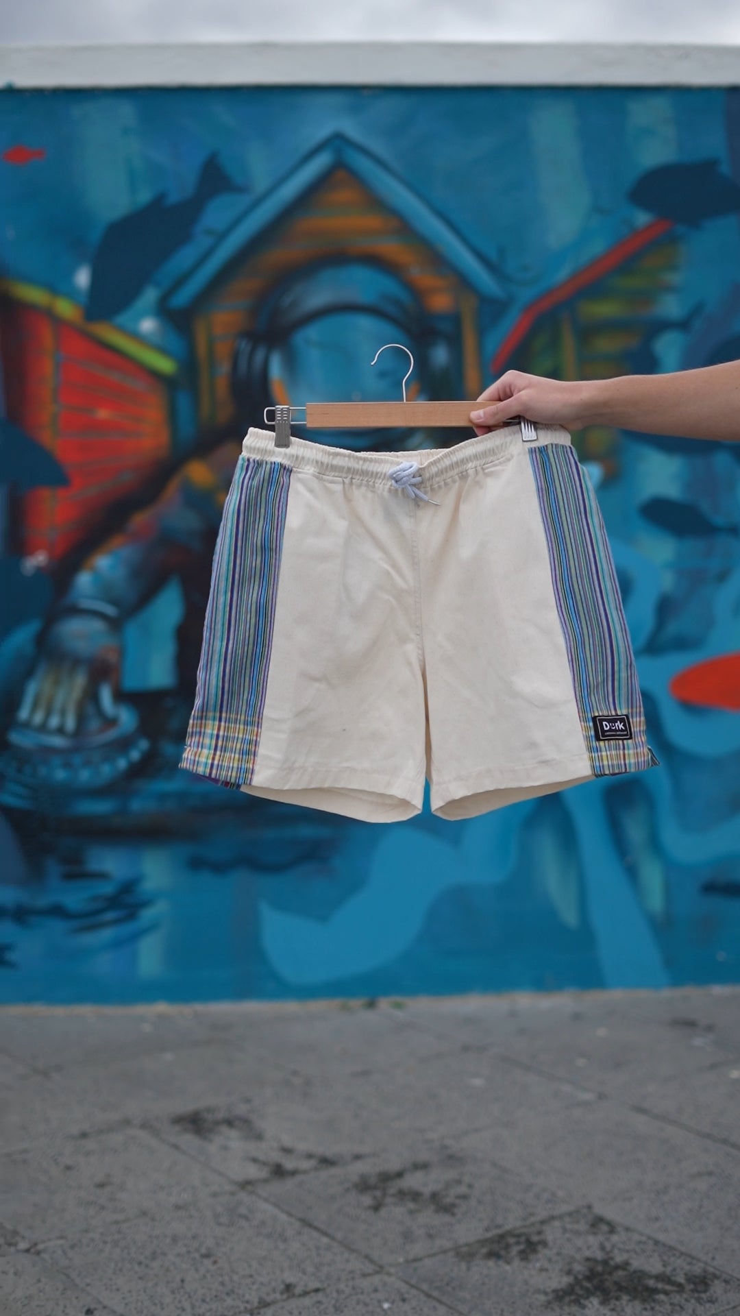 Dürk shorts Cream & Turquoise